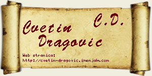 Cvetin Dragović vizit kartica